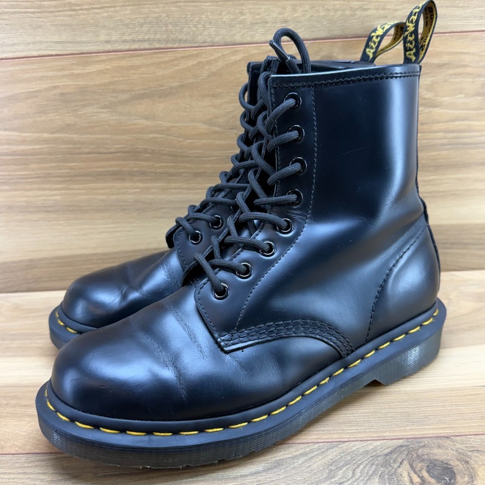 Dr Martens Womens Boots 7 EU 38 Black Leather Combat Grunge Y2K Punk 11821 - Picture 3 of 11